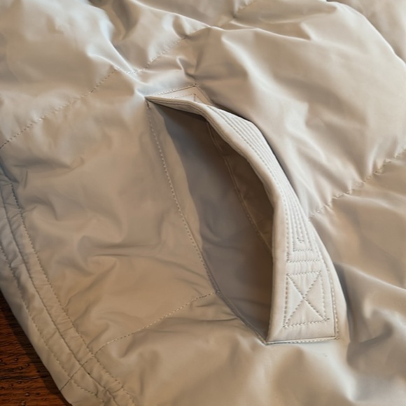 Gentle Herd Spice Ice Blue Down Filled Short Quilted Retro Puffer Jacket Size M - Picture 8 of 12